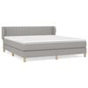 vidaXL Cama com molas/colch&atilde;o 180x200 cm tecido cinzento-claro