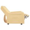 vidaXL Poltrona massagens 2 lug. reclinável tecido microfibra creme