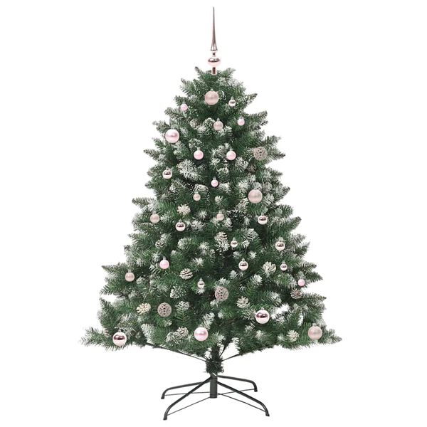 vidaXL &Aacute;rvore de Natal Artificial Verde 150 cm PVC, Pl&aacute;stico e A&ccedil;o