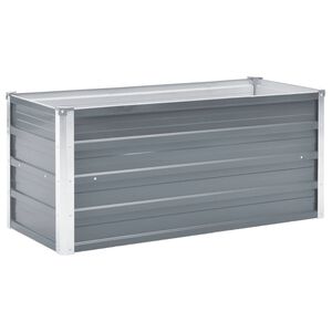 vidaXL Canteiro elevado de jardim a&ccedil;o galvanizado 100x40x45cm cinzento