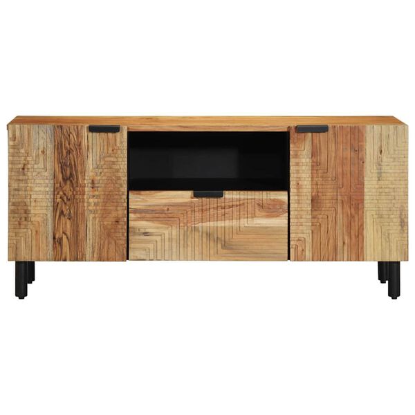 vidaXL Unidades de TV Madeira S&oacute;lida de Ac&aacute;cia 105 x 33,5 x 46 cm