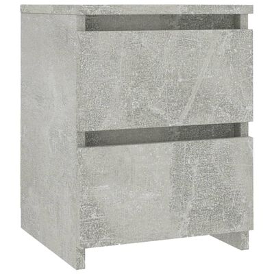 vidaXL Mesa de cabeceira 30x30x40 cm contraplacado cinzento cimento