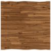 vidaXL Tampo de Mesa Live Edge 70 x 70 x 3,2 cm Quadrado