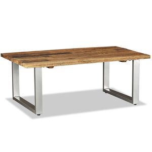 vidaXL Mesa de centro 100x60x38 cm madeira reciclada maci&ccedil;a