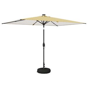 vidaXL Parasol de Jardim com Luzes LED e Base 200 x 300 cm Poli&eacute;ster