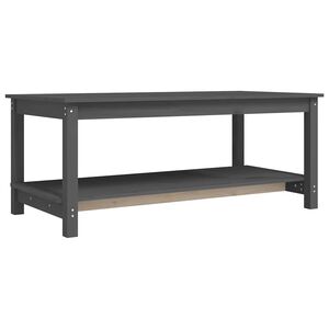 vidaXL Mesa de centro 110x55x45 cm madeira de pinho maci&ccedil;a cinzento