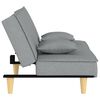 vidaXL Sofá-cama tecido cinzento-claro