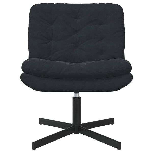 vidaXL Cadeira Relaxante Girat&oacute;ria Preto 63 x 75 x 76 cm Veludo
