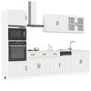vidaXL 7 pe&ccedil;as arm&aacute;rio de cozinha conjunto Lucca branco brilhante