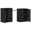 vidaXL Aparadores 2 pcs 59x39x80 cm derivados de madeira preto