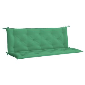 vidaXL Almofad&atilde;o p/ banco jardim 150x(50+50)x7cm tecido oxford verde