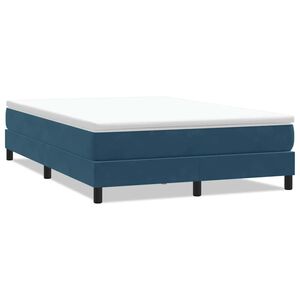 vidaXL Cama sem molas/colch&atilde;o 160x210 cm veludo azul escuro