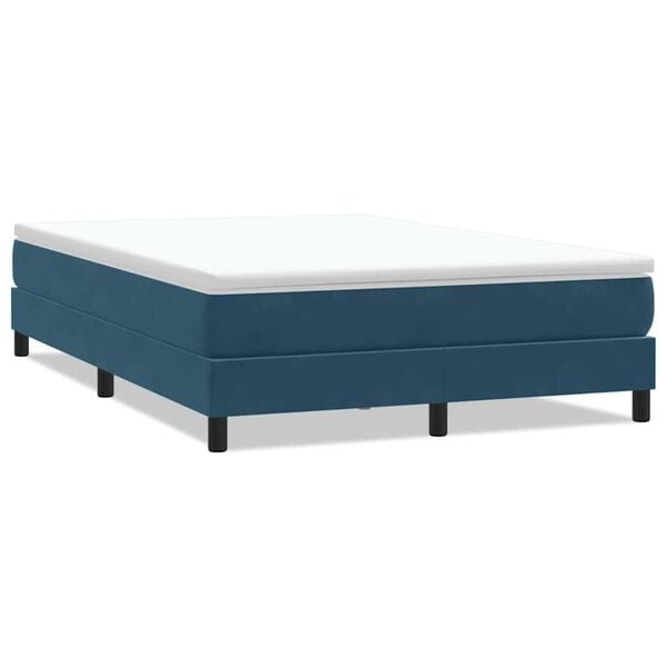 vidaXL Cama sem molas/colch&atilde;o 160x210 cm veludo azul escuro