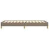 vidaXL Estrutura cama sem colch&atilde;o 90x200 cm tecido cinza-acastanhado