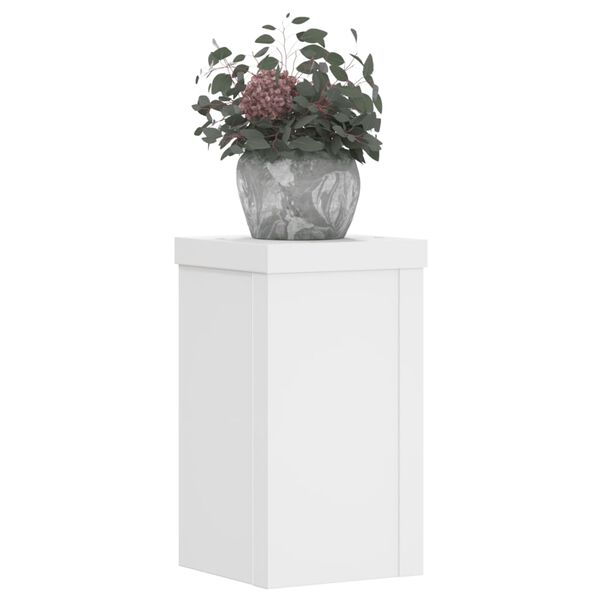 vidaXL Suportes p/ plantas 2 pcs 10x10x18 cm derivados madeira branco