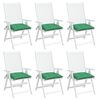 vidaXL Almofad&otilde;es de cadeira 6 pcs 40x40x7 cm tecido oxford verde