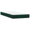 vidaXL Cama com molas/colch&atilde;o 90x220 cm veludo verde-escuro