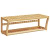 vidaXL Toalheiro de parede com prateleira 60x25x20 cm bambu