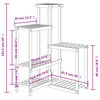 vidaXL Suporte de plantas 62,5x61,5x101,5 cm madeira de abeto maciça