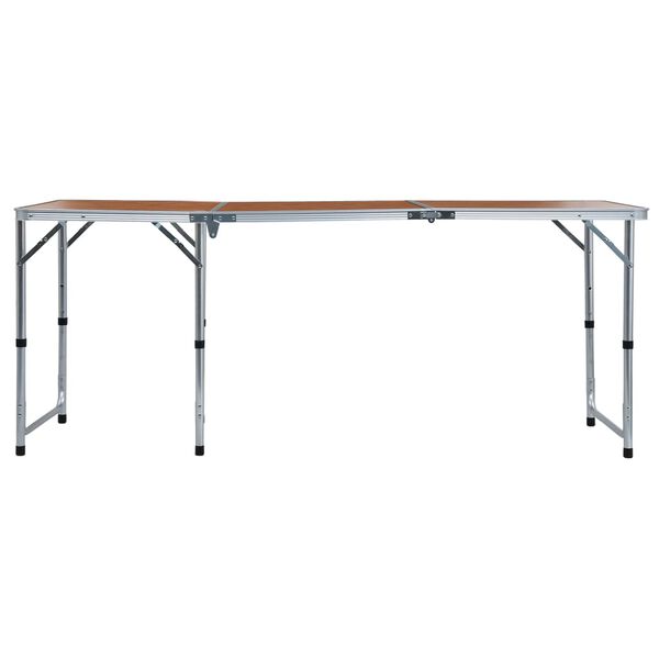 vidaXL Mesa de campismo dobr&aacute;vel 180x60 cm alum&iacute;nio