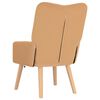 vidaXL poltrona Bege 63 x 67 x 94 cm Poli&eacute;ster e Contraplacado