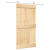 vidaXL Porta Deslizante Natural e Branco 100 x 210 cm