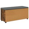 vidaXL Banco de Hall com almofada Carvalho Fumado 100 x 38 x 46 cm