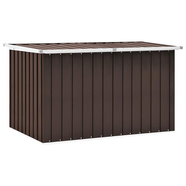 vidaXL Caixa de arruma&ccedil;&atilde;o para jardim 149x99x93 cm castanho