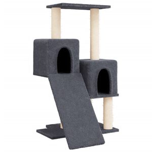 vidaXL &Aacute;rvore p/ gatos c/ postes arranhadores sisal 82 cm cinza-escuro