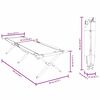 vidaXL Cama de Camping Dobrável Manual Padrão de folhas Tecido Oxford