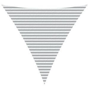 vidaXL Vela de Sombra para Exterior Cinza Claro e Branco 4 x 4 x 4 m