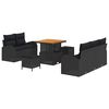 vidaXL Conjunto de Sof&aacute; de Jardim 8 unid. Preto vime PE