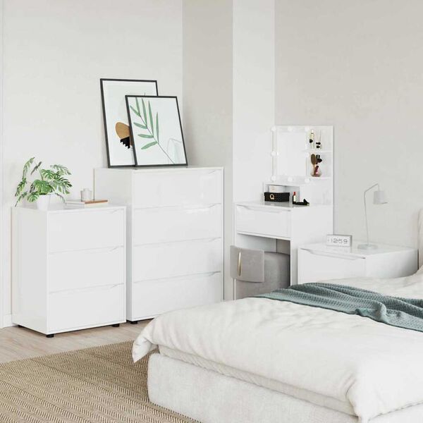 vidaXL Gabinetes de Armazenamento 2 pcs Branco Brilhante