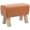 vidaXL banco 60 x 30 x 45 cm Couro Verdadeiro Castanho