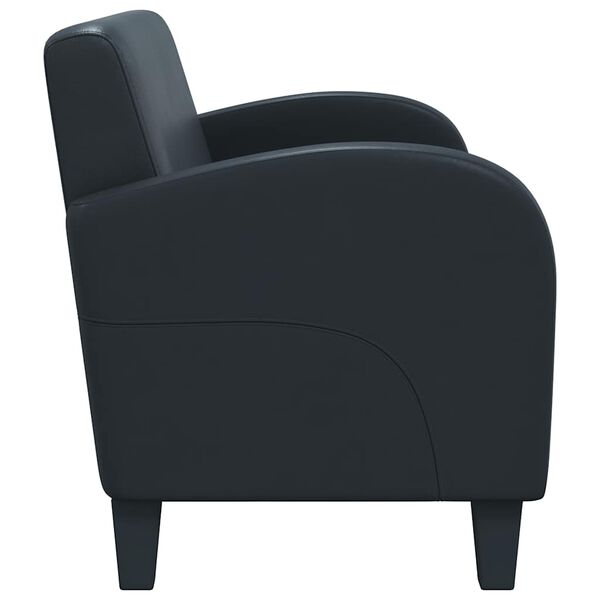 vidaXL Sof&aacute; de 2 lugares couro artificial preto