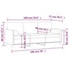 vidaXL Sof&aacute; 3 lugares c/ almofadas/almofad&otilde;es 180 cm veludo rosa
