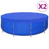 vidaXL Coberturas de piscina redondas 2 pcs PE 540 cm 90 g/m&sup2;