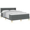 vidaXL Cama Box com colch&atilde;o Cinza Escuro 200 x 160 cm tecido