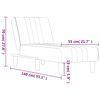 vidaXL Chaise longue tecido cinzento-claro