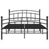 vidaXL Estrutura de cama 200x200 cm metal preto