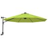 vidaXL Guarda-sol de montar na parede com luzes LED 290 cm verde-ma&ccedil;&atilde;