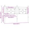 vidaXL Cabeceira de substitui&ccedil;&atilde;o 160 cm metal branco