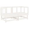 vidaXL Sof&aacute;s de canto para jardim 2 pcs madeira de pinho maci&ccedil;a branco