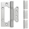 vidaXL Dobradi&ccedil;a 4 unid. 100 x 75 x 13 mm Prateado A&ccedil;o