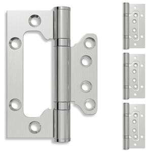 vidaXL Dobradi&ccedil;a 4 unid. 100 x 75 x 13 mm Prateado A&ccedil;o