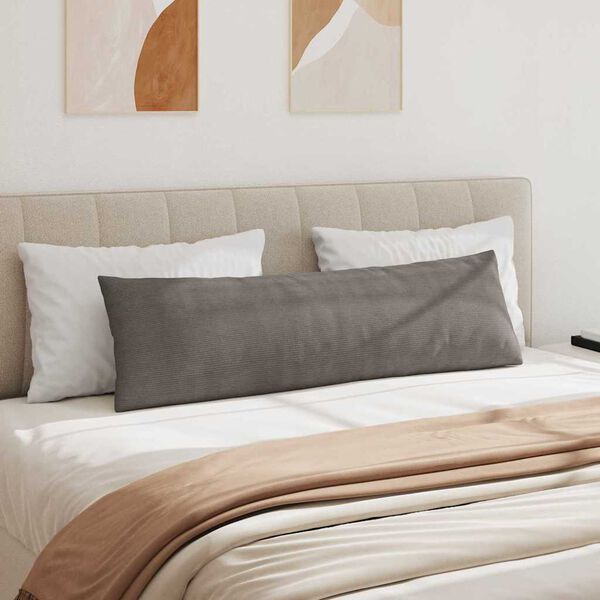 vidaXL Travesseiros de Sof&aacute; 2 pcs Cinzento-claro 145 x 40 cm