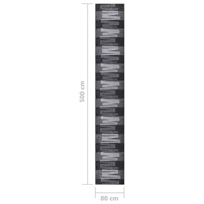 vidaXL Tapete/passadeira antiderrapante 80x500 cm antracite