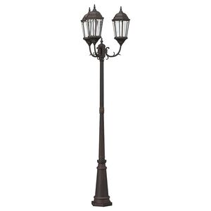 vidaXL Luz de Jardim Bronze 61 x 53 x 235 cm Alum&iacute;nio e Vidro
