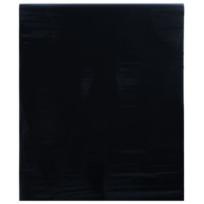 vidaXL Película para janela estática 90x1000 cm PVC preto fosco