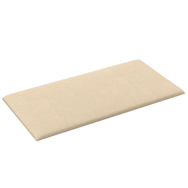 vidaXL Cabeceira de Parede 12 pcs Creme 30 x 15 cm tecido